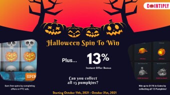 Cointiply Halloween Bonus NOT to be missed (Oct 11th to Oct 31th)