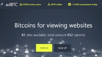 Earn Satoshis with aDBTC.top