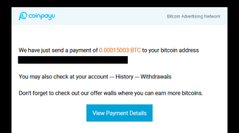 19th payment received from CoinPayU + 0.00015003 BTC | total paid 0.00269533 BTC