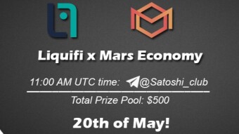 Join the AMA of Satoshi Club x Liquifi & Mars Economy. Rewards: 500 USDT, May 20th.