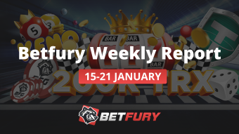 BetFury weekly report 15 - 21. 1. 2020