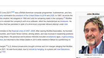 Tribute to John McAfee | 2021 | Anti-virus creator | Crypto evangelist