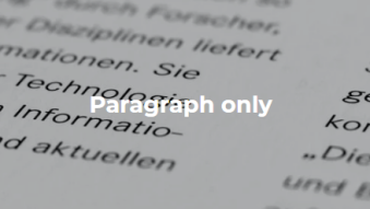 Paragraph only