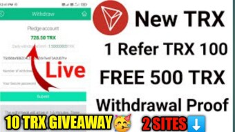 New TRX Earning site  payment proof in this video