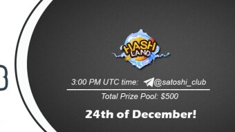 Join the AMA of Satoshi Club x Hashland. Rewards: 500 USDT, December 24th.