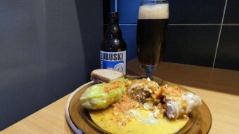 Beer "Celtyk Lubuski" and Stuffed cabbage rolls from young cabbage