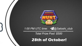 Join the AMA of Satoshi Club x Blockchain Monster Hunt. Rewards: 500 USDT, October 28th.
