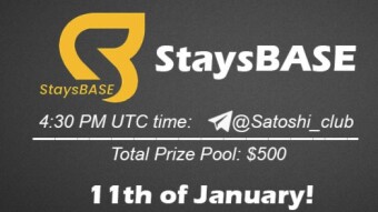 Join the AMA of Satoshi Club x StaysBASE. Rewards: 500 USDT, January 11th.