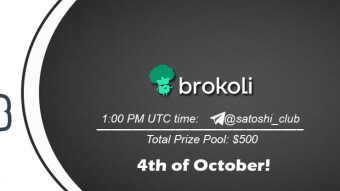 Join the AMA of Satoshi Club x Brokoli. Rewards: 500 USDT, October 4th.