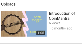 Restarted our Youtube channel CoinMantra