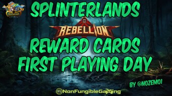 Splinterlands - Rebellion reward cards first playing day!