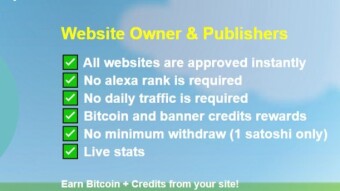 Ad2Bitcoin, Another Opportunity For Earning Crypto and Ad Credits From Page Views.