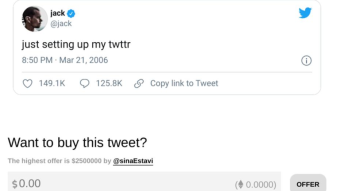 Jack Dorsey Selling His First Tweet as an NFT!!!