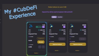 My experience with CubDeFi the past 24 hours