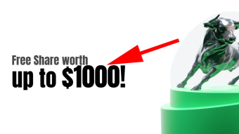 New extended drop of free shares from the broker. Up to $1000 with no deposit required!