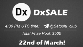 Join the AMA of Satoshi Club x DxSALE. Rewards: 500 USDT, March 22nd.