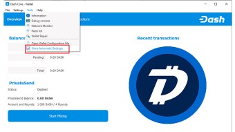 Find Dash Core Automatic Backups Folder | Crypto Wallets Info