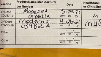 Second Shot of Moderna Vaccine