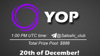 Join the AMA of Satoshi Club x YOP. Rewards: 888 USDT, December 20th.