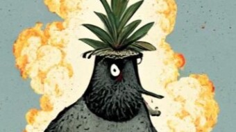 Never shit on a hand grenade, even if it is camouflaged as a pineapple | Midjourney Cartoon