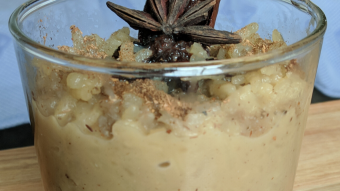 Postre plant based: Arroz sin leche especiado.
