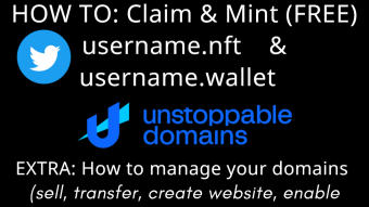 How to Claim for FREE your TwitterUsername .nft & .wallet Domains & How to Manage them! (Via Unstoppable Domains)