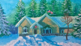 House in Wisconsin (oil painting)