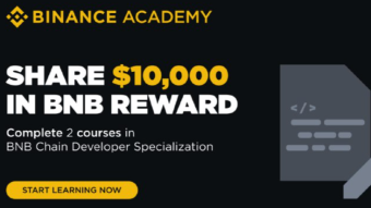 New & Existing Users Can Complete Courses in BNB Chain Developer Specialization and Share Up to $10,000 in BNB Rewards!