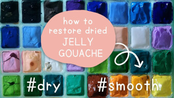 How to REACTIVATE dried JELLY GOUACHE Paint | Himi Miya Gouache | Paint AMSR