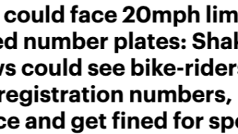 Cyclists are the latest target in the Government's Net....