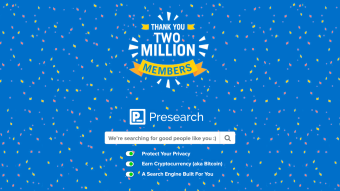 Presearch Achieves 2M Total Registered Users!