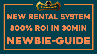 1 DAY RENT STRATEGY - Splinterlands - Stabilized ROI, New Rental System