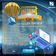 Netrum Coin (NTR) Airdrop / Value : 1 NTR (~$1) / Referral System: Yes /