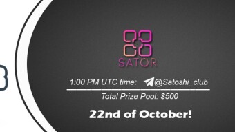 Join the AMA of Satoshi Club x Sator. Rewards: 500 USDT, October 22nd.