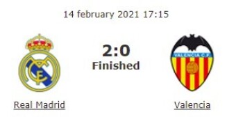 Real Madrid vs Valencia 14 02 2021