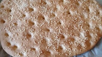 Foodbook #843 Greek Sesame Flatbread - Lagana