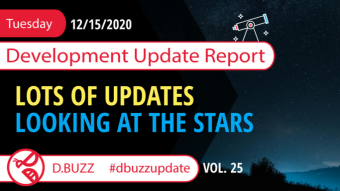 D.Buzz Bi-Weekly Development Update Report Vol.25: lots of updates, looking at the stars