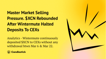 🌶 $XCN Rebounded After Wintermute Halted Deposits To CEXs