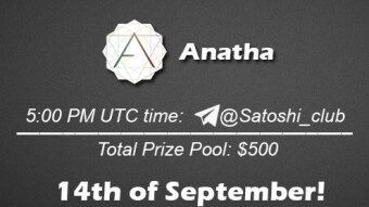 Join the AMA of Satoshi Club x Anatha. Rewards: 500 USDT, September 14th.