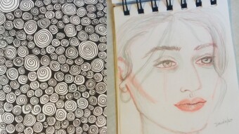 Using a sketchbook to overcome art-block
