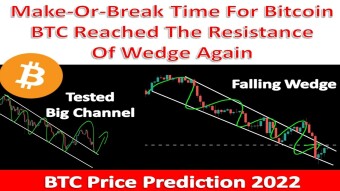 Make-Or-Break Time For Bitcoin | BTC Reached Resistance Of Wedge Again | BTC Price Prediction 2022