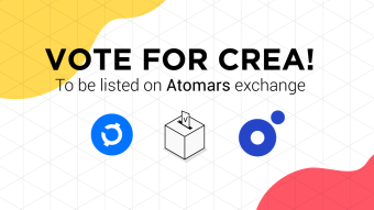 Vote for CREA to get listed on Atomars Exchange