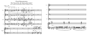 Chorale Harmonization on "Der Tag ist hin, die Sonne gehet nieder" [Philip Daniel; 2018]