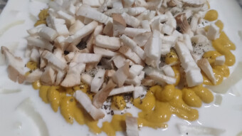 Mustard Chicken Wings with Thistle Mushrooms