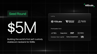 AllScale Raises $5M Seed Led by YZi Labs to Build World's First Self-Custody Stablecoin Neobank