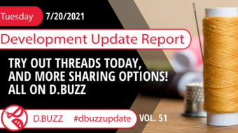 Weekly Development Updates for D.Buzz - Today : Features Coming Soon
