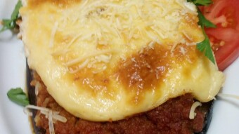 Foodbook #544 baked stuffed eggplants - Papoutsakia