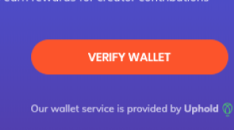 How to verify your wallet on the Brave browser using Uphold.