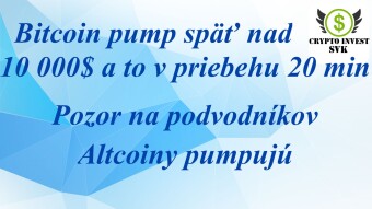 Bitcoin poskočil o 1000$ za 20 min..