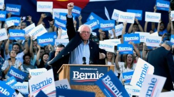 Bernie Sanders Takes Lead In Iowa Caucus